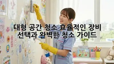 대형 공간 청소: 효율적인 장비 선택과 완벽한 청소 가이드