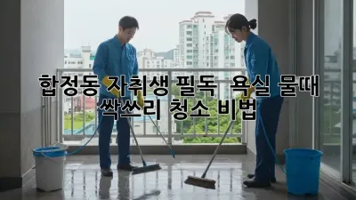합정동 자취생 필독! ✨ 욕실 물때 싹쓰리 청소 비법 🚿